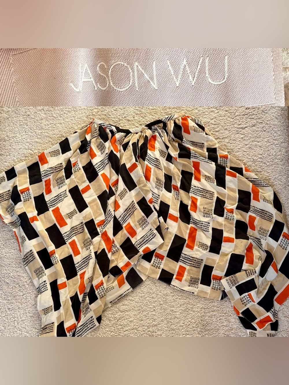 Jason Wu Geometric Silk Handkerchief Skirt $895 Retail